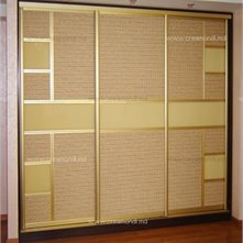  Dulapuri cu uşi glisante Dormitor: bambus şi sticlă