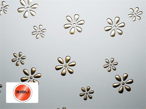 SIBU DesignPlastic3D Flowers Gold