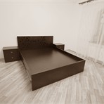  Мебель для спальни Кровать с панелью Resopal Black