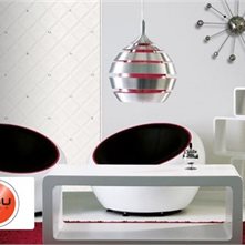 SIBU Design Примеры применения Sibu Rombo 85x85 white /Diamond -  в гостиной