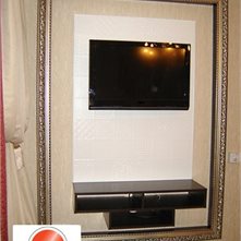 SIBU Design Примеры применения Sibu Collage bianco на панели телевизора.
