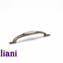 Giuliani Ручки Giuliani ceramic. Ручка-мостик N06422-XU-128-Antique bronze/m-ceramic