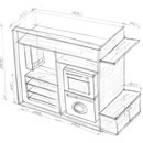 Эскиз: Комбинированный шкаф-купе с открытой вешалкой.
