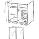 Эскиз: Шкаф-купе в спальню.
