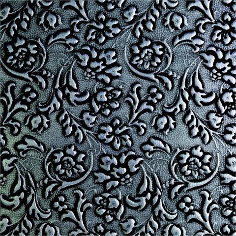 SIBU DesignLeatherLL FLORAL Black/Silver mat