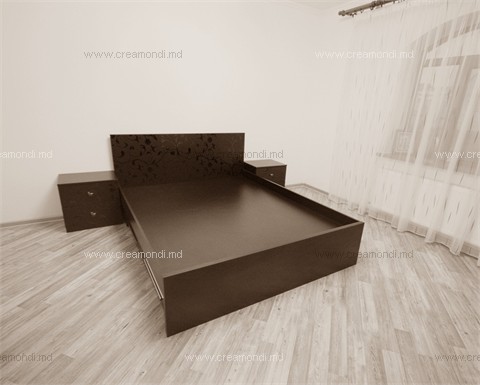 Мебель для спальниКровать с панелью Resopal Black