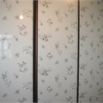 IRIS Декоративные плёнки IRIS 7118A White with black flower  - раздвижные двери.