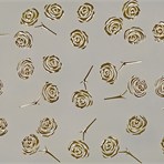 SIBU Design Die Materialien: Plaststoffs 3D Roses Champagner PF met/Gold